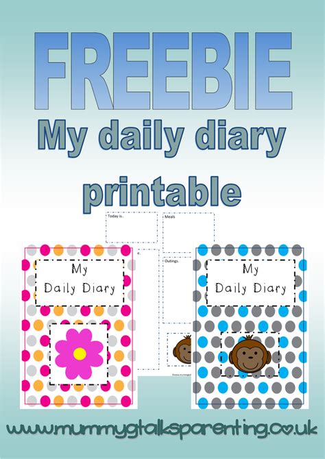 Freebie My Daily Diary Printable For Childminders And Nurseries