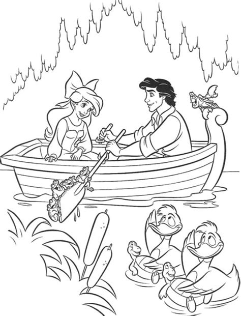 Disney Princess Ariel And Eric Coloring Pages At