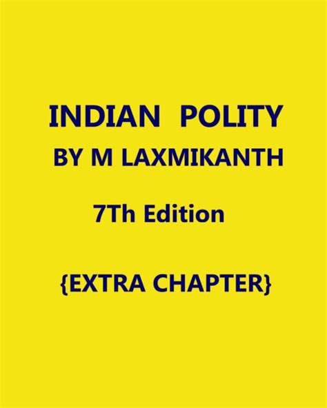 Indian Polity By M Laxmikanth Th Edition Extra Chapter Black