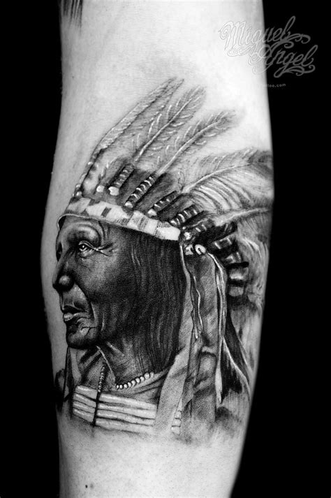 American Red Indian Custom Tattoo Miguel Angel Custom Tatt Flickr