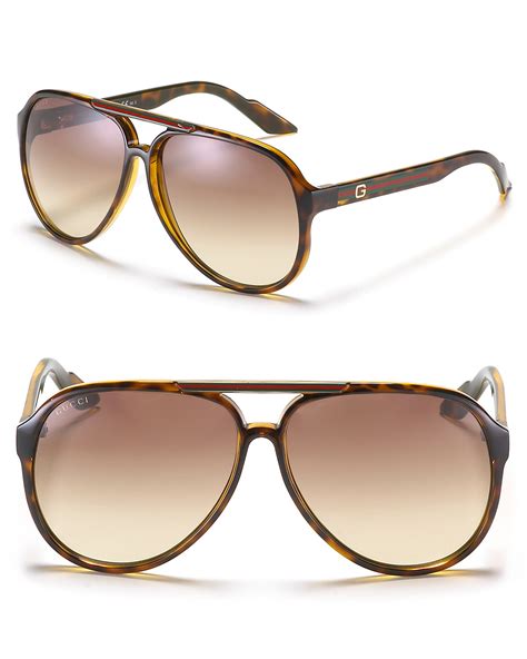 Gucci Aviator Sunglasses With Iconic Striped Details Bloomingdales