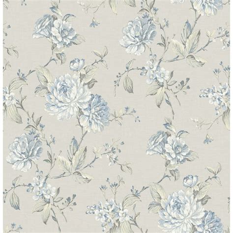 Brewster Mandir Grey Floral Trails Wallpaper