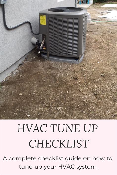 Hvac Tune Up Checklist Hvac Hvac Maintenance Hvac Contractor