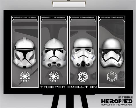 Star Wars Trooper Evolution Helmet Composite Art Etsy Uk