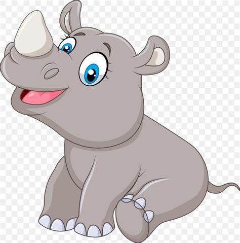 Rhinoceros Hippopotamus Cartoon Clip Art Png 989x1000px