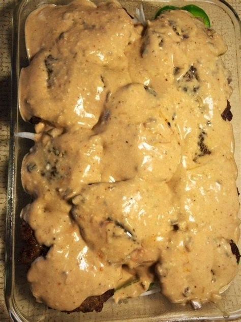 Also, instead of simply setting the sautéed steaks aside under tented foil while completing the recipe, i put them in a shallow baking dish with a i have never made cube steak before, and it turned out delicious! Steak and Gravy Oven Recipe | Cube steak recipes, Best ...