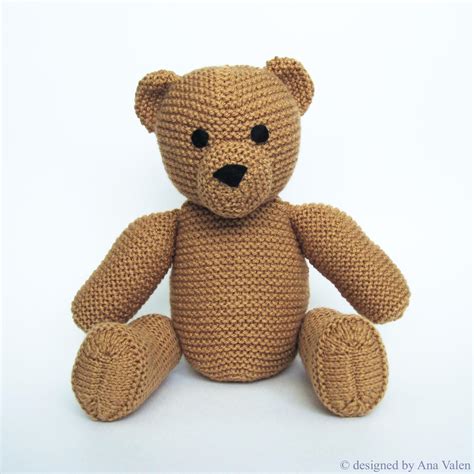 Knit Teddy Bear Knitting Pattern Pdf Teddy Bear Tutorial Knit Etsy