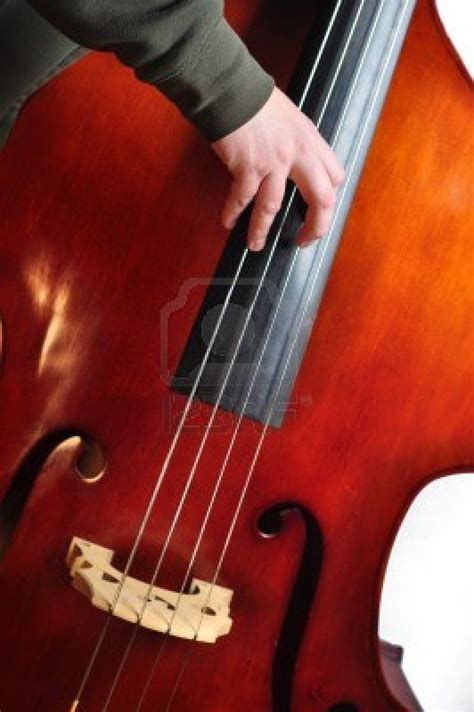 Musician Playing An Upright Bass With Fingers Stock Photo Double Bass