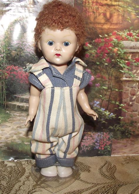 Vintage Ginny Vogue Doll In Original Tagged Outfit 7 Tall Circa 1948 Vogue Vintage Dolls