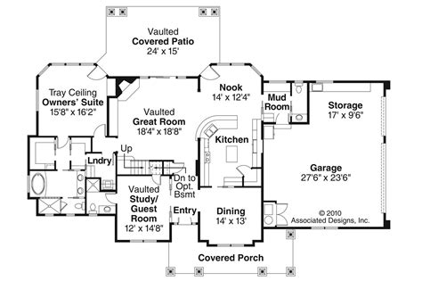 Craftsman House Plans Tillamook 30 519 Associated Designs Country
