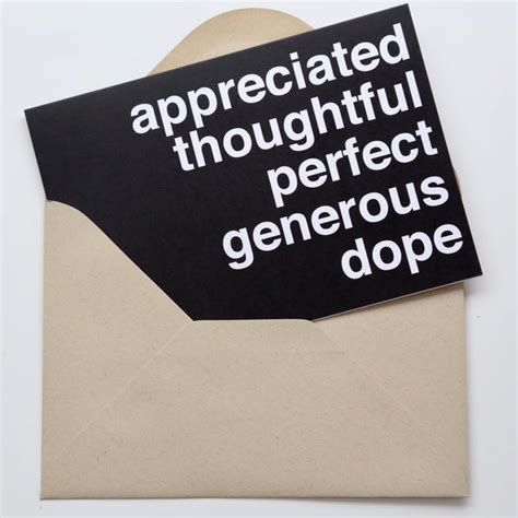 Appreciated Dope Thank You Card Dear Dope Chick