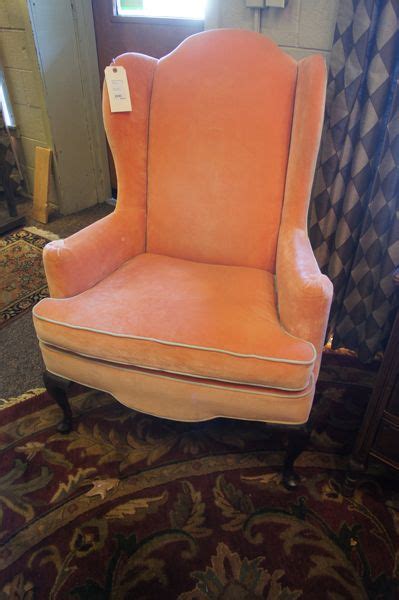 Peach Velvet Chair Iron Garden Decor