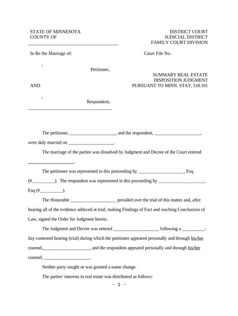 Minnesota Real Disposition Form Fill Out And Sign Printable Pdf