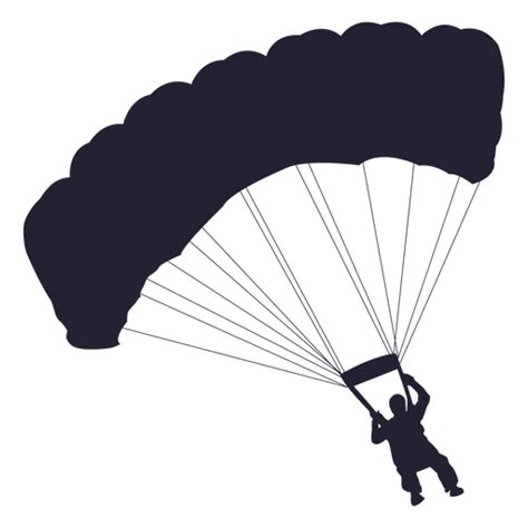Parachute Glider Silhouette 1 Transparent Png And Svg Vector File