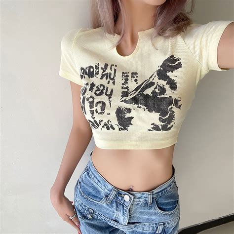 Midriff T Shirts Printed Sexy Cultivate One′ S Morality China T Shirt