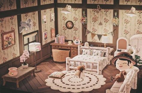 Country cottage style bedroom 💚 - AnimalCrossing | Animal crossing