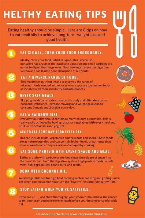 Healthy Eating Tips Infographic Health Health Goals Health