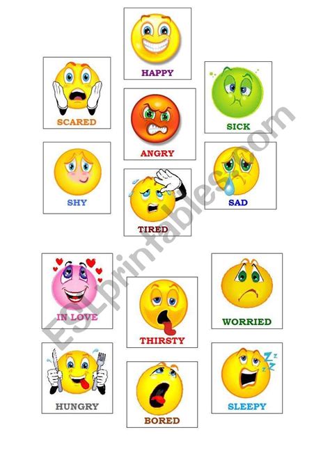 Flashcards With Emotions Esl Worksheet By Ajka86