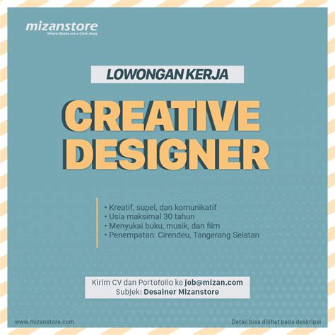 Petugas unit layanan bpjs ketenagakerjaan kab. Lowongan Kerja: Creative Designer Mizanstore - Mizanstore Blog