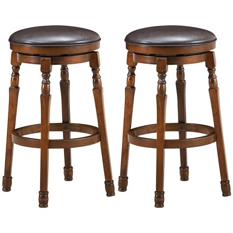 Costway Set Of 2 29 Swivel Bar Stool Leather Padded Dining Kitchen