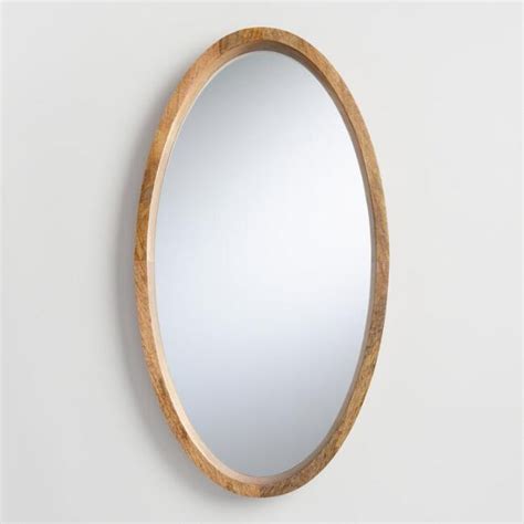Oval Natural Wood Evan Mirror Unique Picture Frames Oval Mirror Mirror