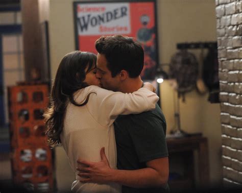 A Kiss Finally Jess And Nick On New Girl Pictures Popsugar