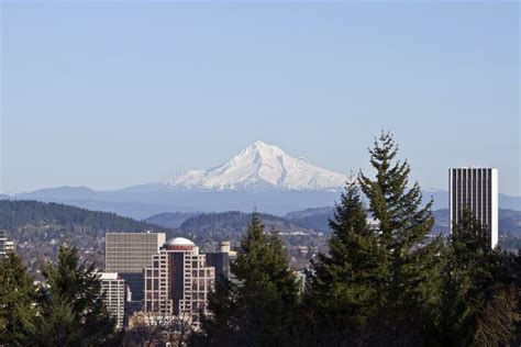 Portland Oregon Downtown Skyline Royalty Free Stock Photos Image