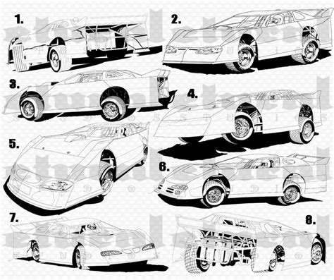 27 Elegant Pict Late Model Race Car Coloring Pages 8 Pics Of Dirt