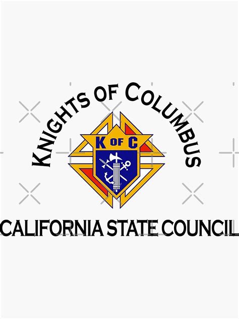 Knights Of Columbus Kofc California State Council Sticker By