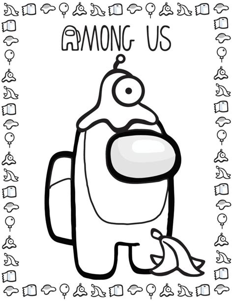 Coloring Page Among Us