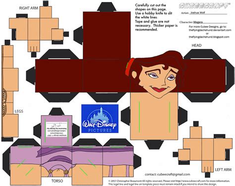 Mini Disney Megara Papercraft Papercraft Paradise Papercrafts Porn