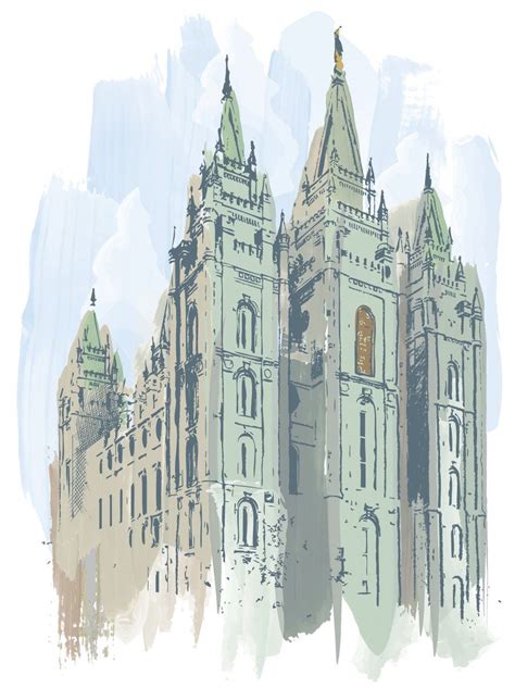 Salt Lake Temple Drawing At Free For