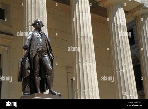 George Washington Statue At Federal Hall Lower Manhattan Wall St New