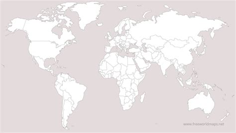 Outline Political Map Of World