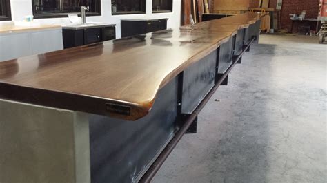 Hand Crafted Commercial Live Edge Bar Tops Walnut Cherry Maple Oak