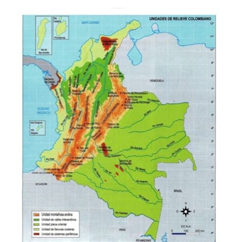 Mapa De Colombia Con La Cordillera De Los Andes Por Favor Brainlylat