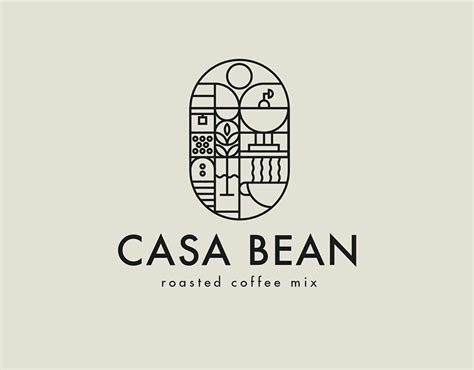 Logo Casa Bean Roasted Coffee Mix On Behance