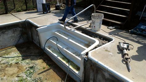 The Fiberglass Steps Came Out Easily Pool Hardscape Swimming Pools