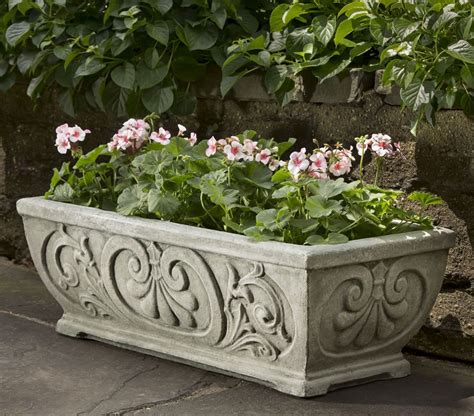 At Home With White Stone Planters Garden Planters Garden Pots