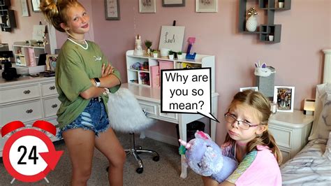 Being Mean To My Sister For 24 Hours Challenge Prank Youtube