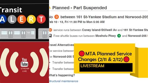 🔴mta Planned Service Changes 211 And 212 Live 🔴 Youtube