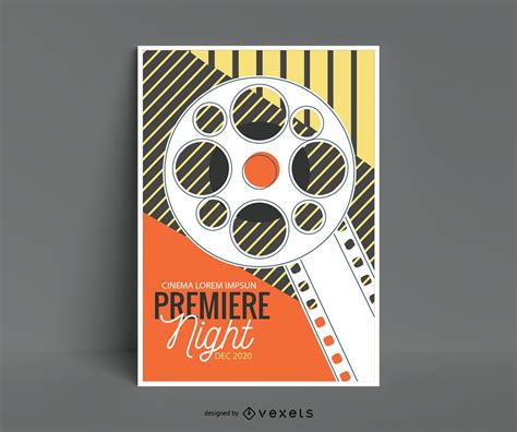 Vintage Cinema Poster Editable Design Vector Download