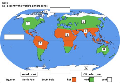 Identifying The Worlds Climate Zones Ks1ks2 Teaching Resources