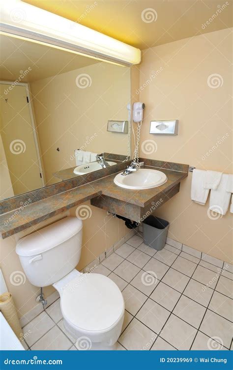 Typical Hotel Toilet Stock Image Image Of Mirror Bathroom 20239969