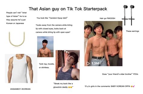 That Asian Guy On Tik Tok Starterpack Rstarterpacks Starter