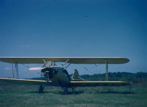Parked Biplane 1946 The Digital Collections Of The National Wwii