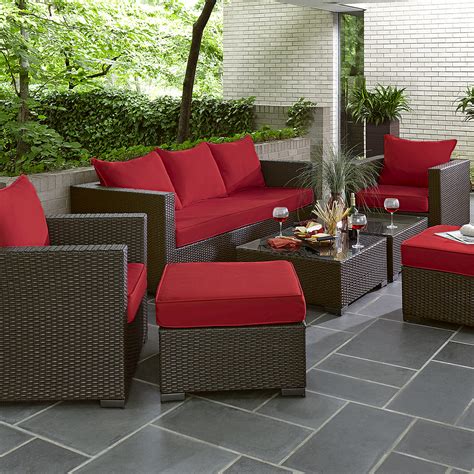 Grand Resort Osborn 7 Piece Outdoor Seating Set In Red Sears