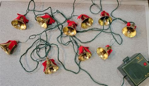 Vintage Mr Christmas Bells Of Christmas Musical Lighted Brass Bells 15