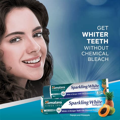 Himalaya Sparkling White Toothpaste Whiter And Stronger Teeth