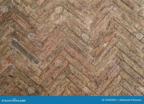 Old Stone Floor In The Form Of Parquettexture Background Stock Image